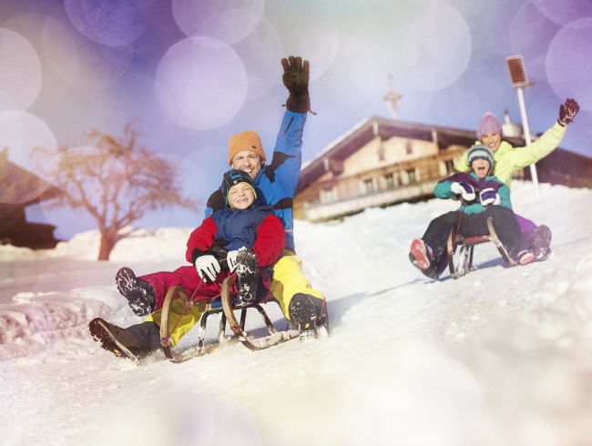 Rodeln in Flachau beim Berggasthof Sattelbauer