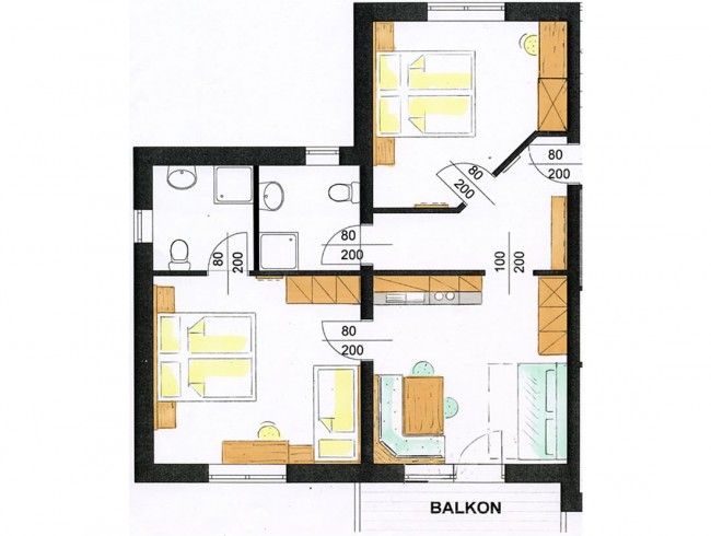 Skizze Appartement B